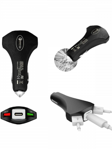 TDS TS-CAU34 Черный ЗУ авто USB (QC3.0,3500mA)